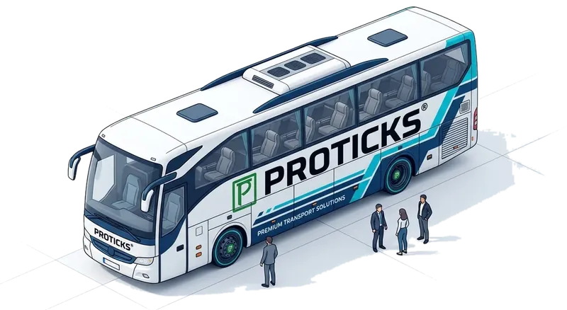 Intercity passenger bus on a highway
