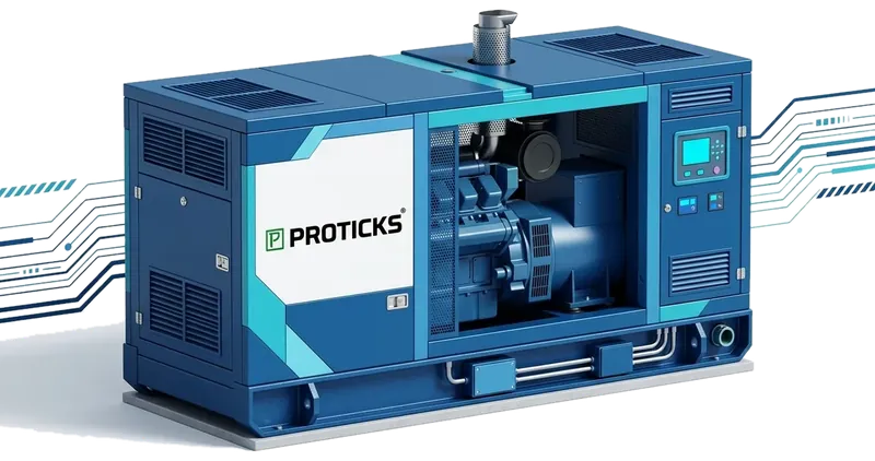 Stationary diesel generator installation